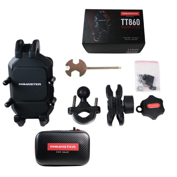 Knmaster TT-860 Titreşim Engelleyicili Tüm Motosikletlere Uyumlu Telefon Tutucu - Görsel 4