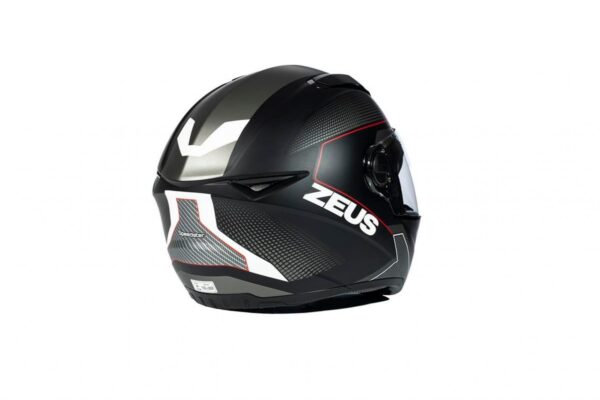 ZEUS KASK/ZS-811A MATT BLACK/AL6 WHITE RED - Görsel 3