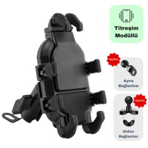 TANYU FP400 Titreşim Engelleyicili Tüm Motosikletlere Uyumlu Telefon Tutucu