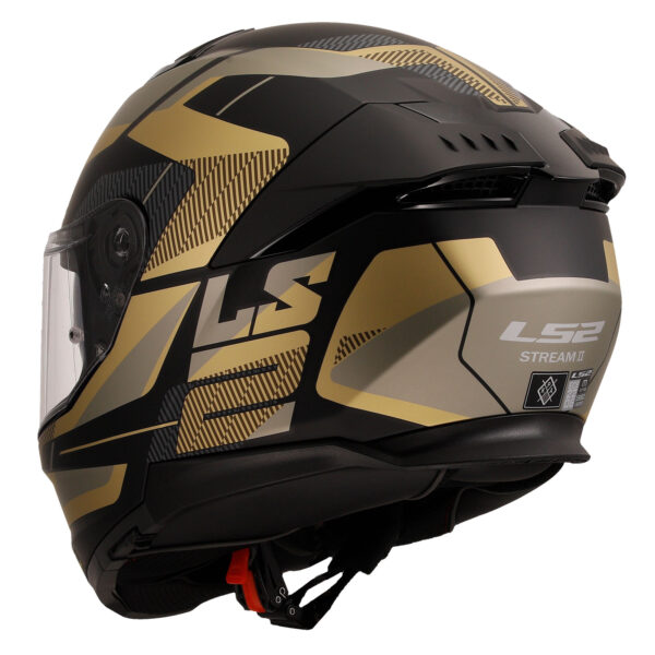 LS2 STREAM 2 ROAD MAT SİYAH-GOLD-GRİ KASK - Görsel 4