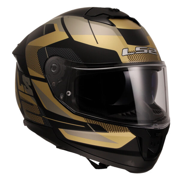 LS2 STREAM 2 ROAD MAT SİYAH-GOLD-GRİ KASK - Görsel 5