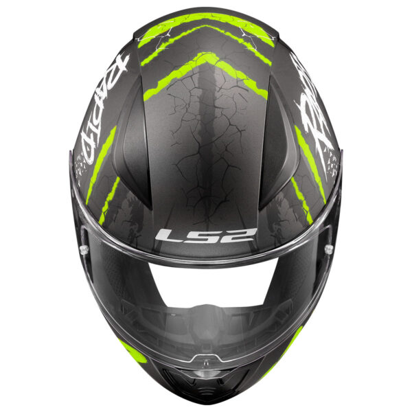 LS2 RAPID 2 RAVEN MAT SİYAH-GRİ-NEON SARI KASK - Görsel 2