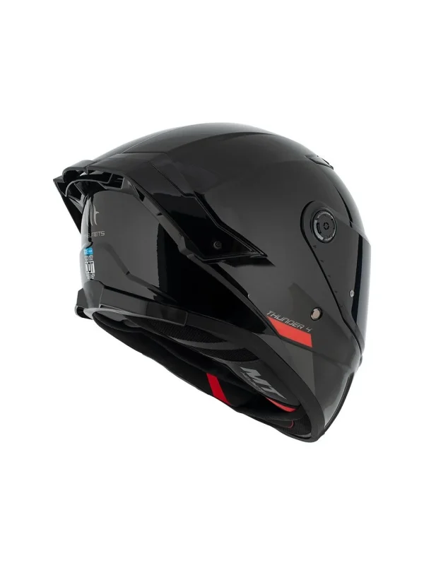 MT HELMETS THUNDER 4 SV SOLID PARLAK SİYAH FULLFACE MOTOSİKLET KASKI - Görsel 4