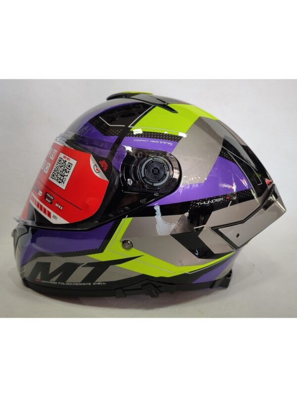 MT HELMETS THUNDER 4 SV VAILANT B2 PARLAK GRİ FULLFACE MOTOSİKLET KASKI - Görsel 5