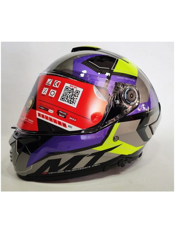 MT HELMETS THUNDER 4 SV VAILANT B2 PARLAK GRİ FULLFACE MOTOSİKLET KASKI - Görsel 4