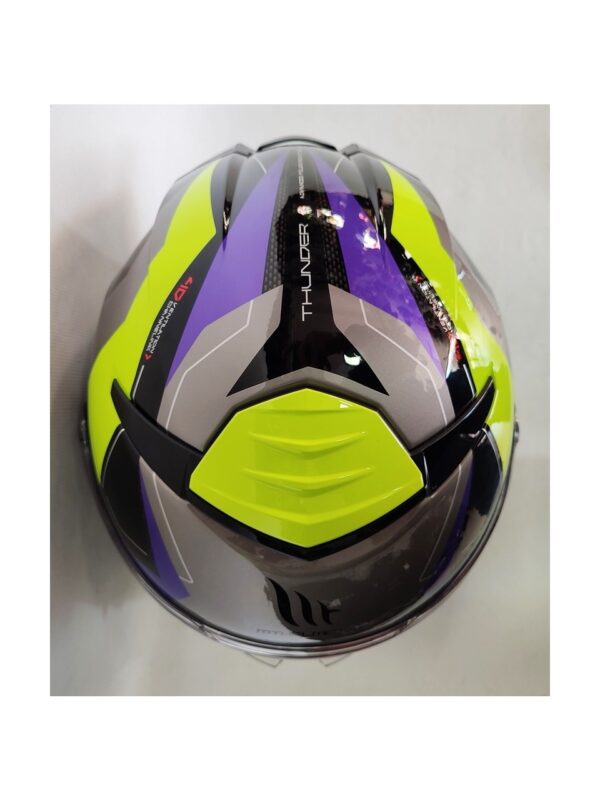 MT HELMETS THUNDER 4 SV VAILANT B2 PARLAK GRİ FULLFACE MOTOSİKLET KASKI - Görsel 2