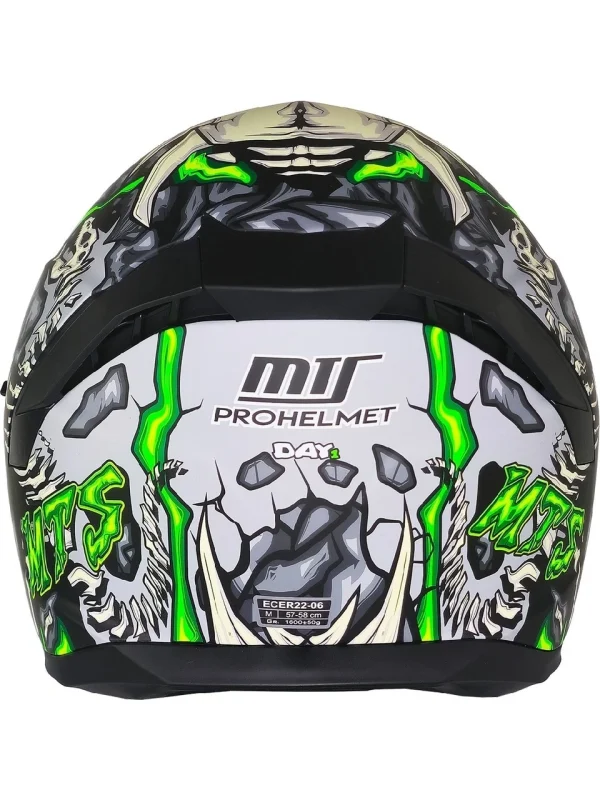 MTS 910 SKULL YEŞİL FULL FACE KASK - Görsel 2
