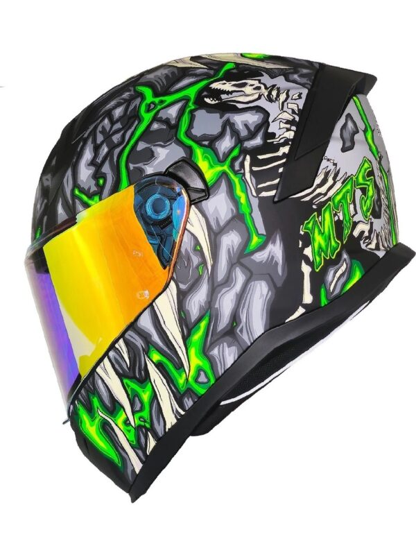 MTS 910 SKULL YEŞİL FULL FACE KASK