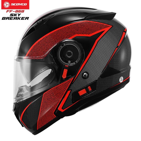 Scoyco FF-868 Sky Breaker Motosiklet Kaskı - Görsel 3
