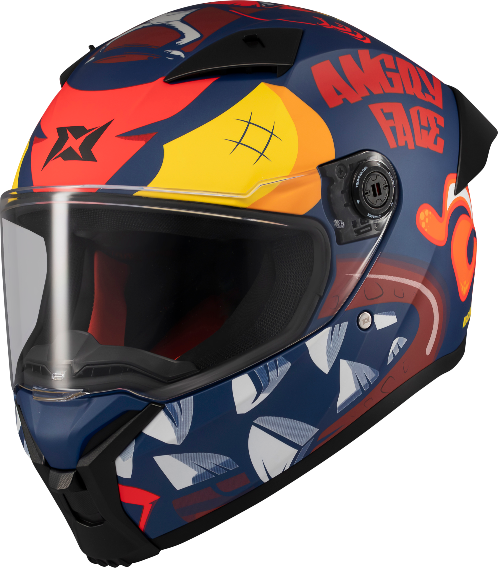 AXXIS FENIX ANGRY FACE C5 RED MATT 1 AXXIS FENIX ANGRY FACE C5 RED MATT