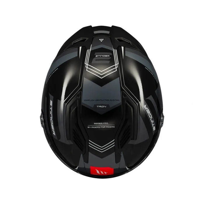 MT HELMETS STINGER 2 TRON B12 PARLAK SİYAH-GRİ 4 MT HELMETS STINGER 2 TRON B12 PARLAK SİYAH-GRİ - Görsel 4