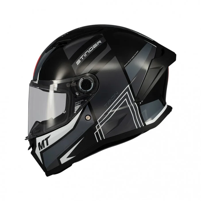 MT HELMETS STINGER 2 TRON B12 PARLAK SİYAH-GRİ 2 MT HELMETS STINGER 2 TRON B12 PARLAK SİYAH-GRİ - Görsel 2