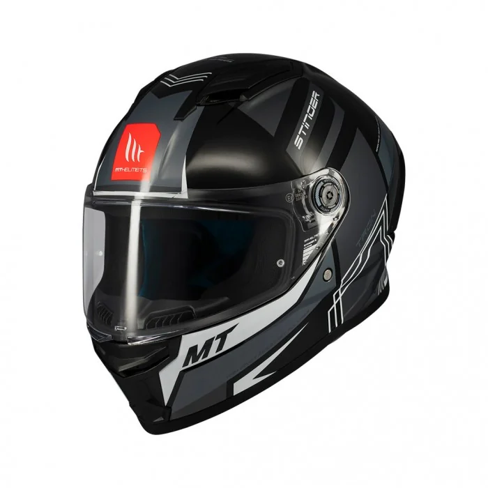 MT HELMETS STINGER 2 TRON B12 PARLAK SİYAH-GRİ 1 MT HELMETS STINGER 2 TRON B12 PARLAK SİYAH-GRİ
