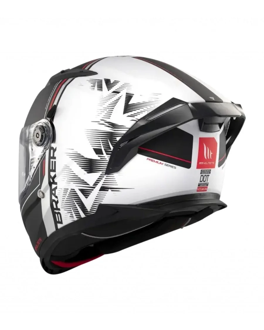 MT HELMETS BRAKER SV CHARM A1 MAT SİYAH-BEYAZ KAPALI KASK 3 MT HELMETS BRAKER SV CHARM A1 MAT SİYAH-BEYAZ KAPALI KASK - Görsel 3